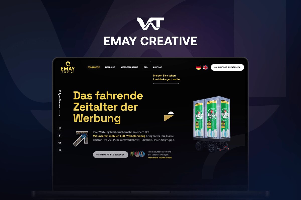 EMAY Creative dijital ajans web sitesi